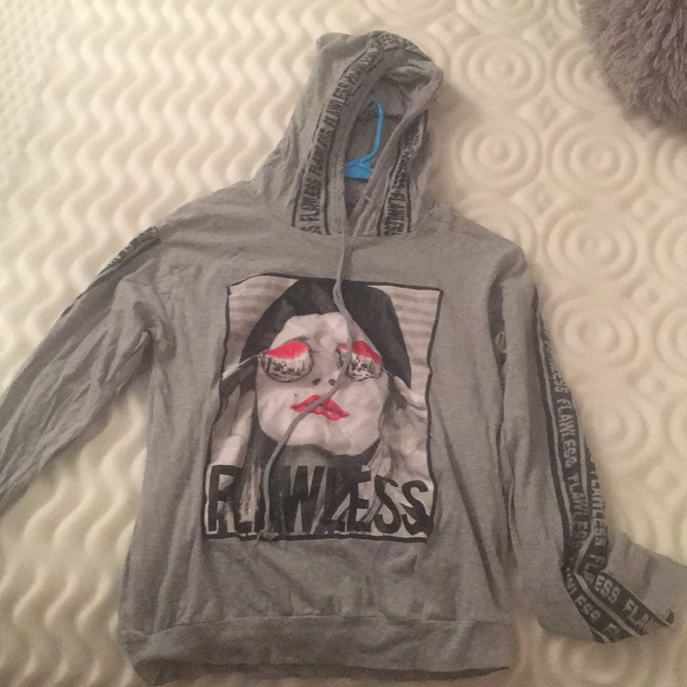 A Grey Hooded Shirt